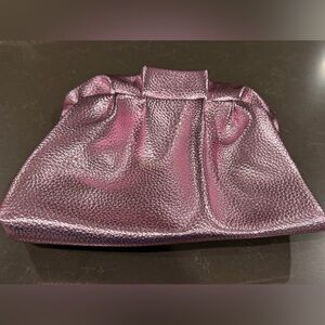 Pink Metallic Cloud Shape Clutch
